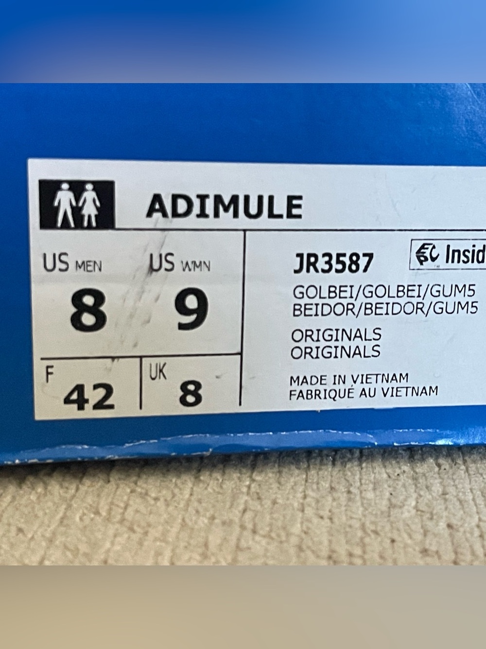 Size 8m (9 women) - Adidas Adimule Slides Core Black Gum JQ4367 Unisex BRAND NEW - Picture 8 of 8